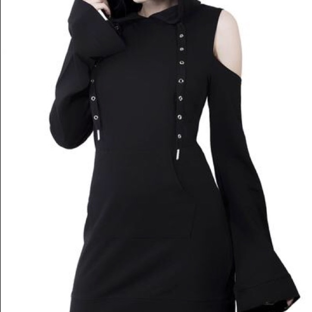 Killstar Iza Dress XS goth witch spiked hood